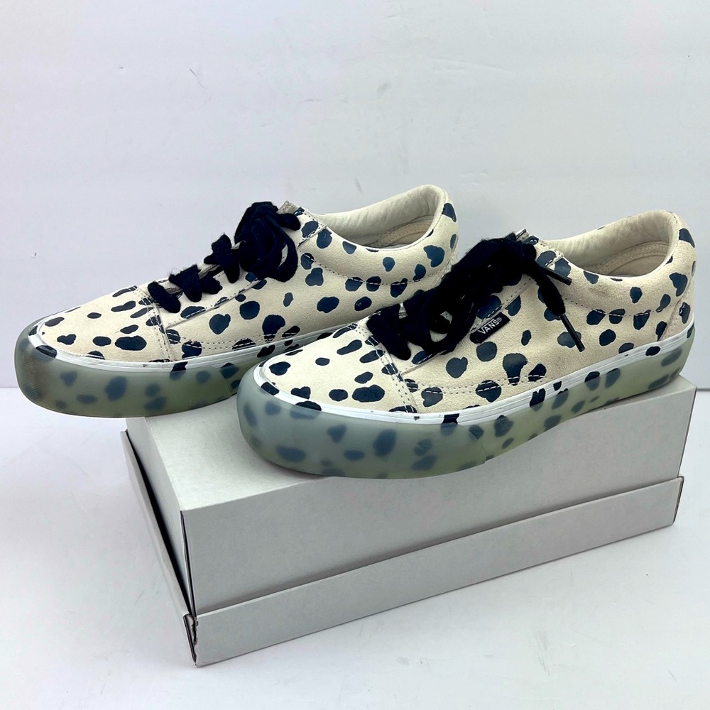 VANS OLD SKOOL NS VLT LX DALMATION, UPPER LEATHER, CRAM & BLACK, M 7.5, W 8.5 - Picture 6 of 17